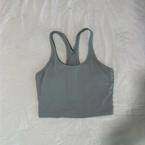 Women's Sage Green Cropped Workout Tank